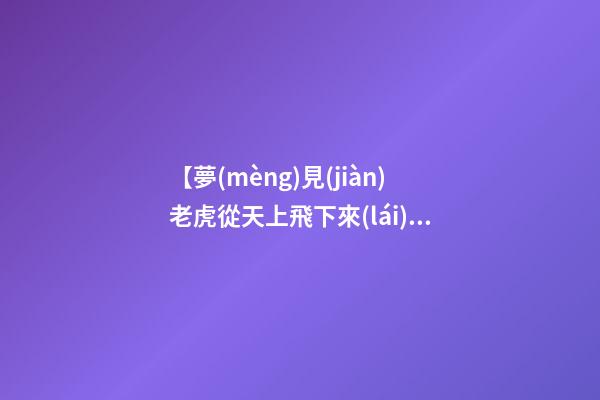【夢(mèng)見(jiàn)老虎從天上飛下來(lái)】