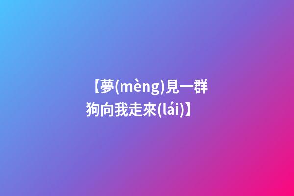 【夢(mèng)見一群狗向我走來(lái)】
