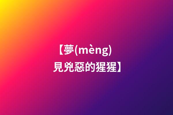 【夢(mèng)見兇惡的猩猩】