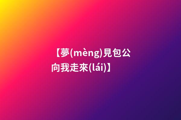【夢(mèng)見包公向我走來(lái)】