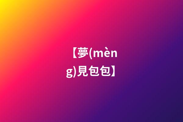 【夢(mèng)見包包】