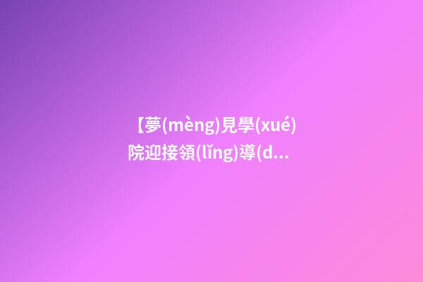【夢(mèng)見學(xué)院迎接領(lǐng)導(dǎo)】