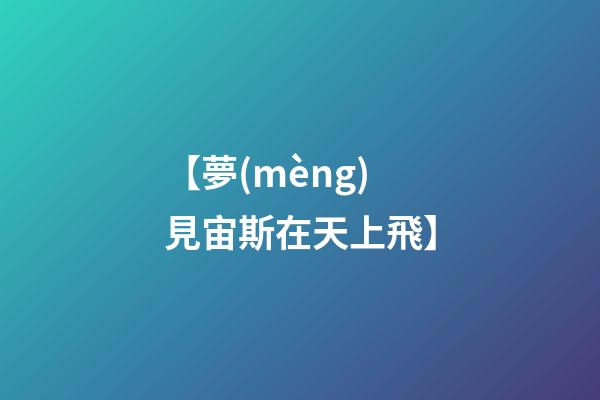 【夢(mèng)見宙斯在天上飛】