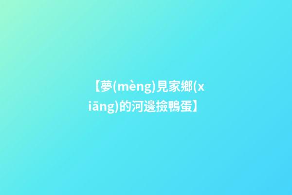 【夢(mèng)見家鄉(xiāng)的河邊撿鴨蛋】