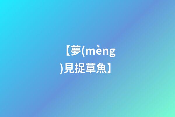 【夢(mèng)見捉草魚】