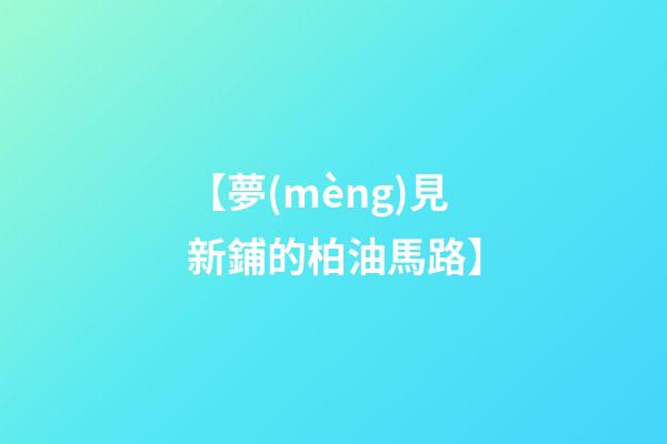 【夢(mèng)見新鋪的柏油馬路】