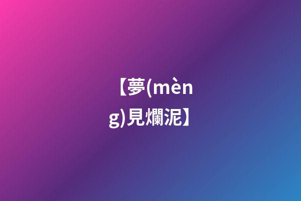 【夢(mèng)見爛泥】