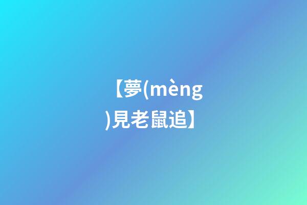 【夢(mèng)見老鼠追】