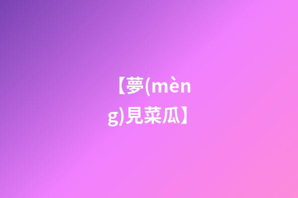 【夢(mèng)見菜瓜】