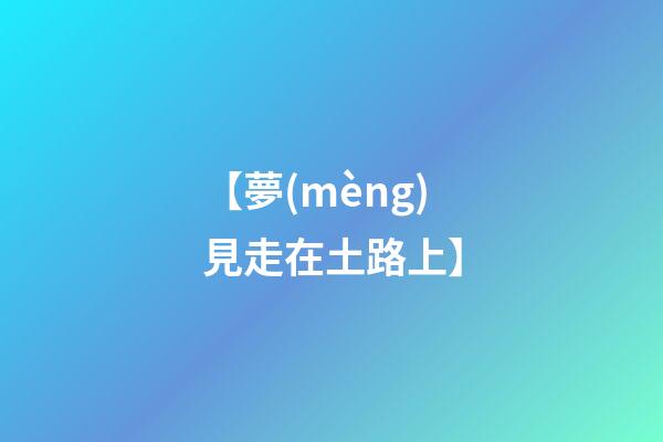 【夢(mèng)見走在土路上】