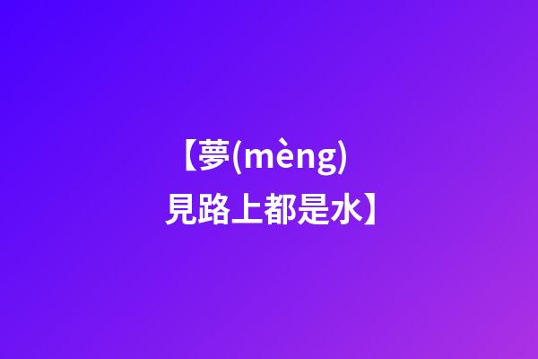 【夢(mèng)見路上都是水】