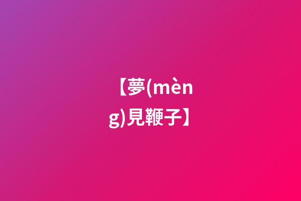 【夢(mèng)見鞭子】