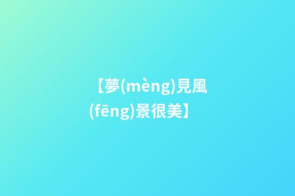 【夢(mèng)見風(fēng)景很美】