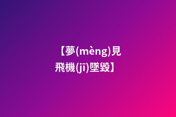 【夢(mèng)見飛機(jī)墜毀】
