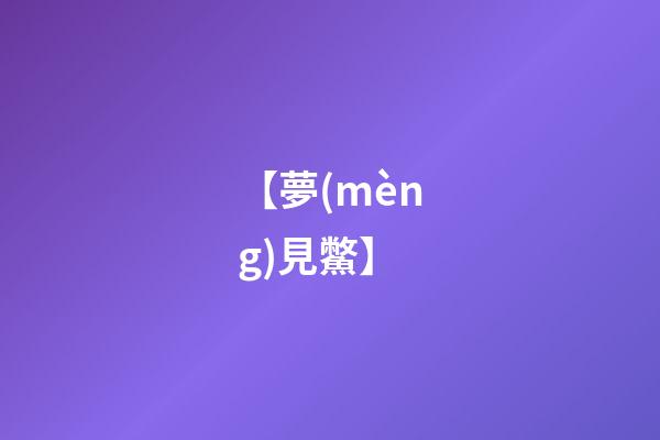【夢(mèng)見鱉】