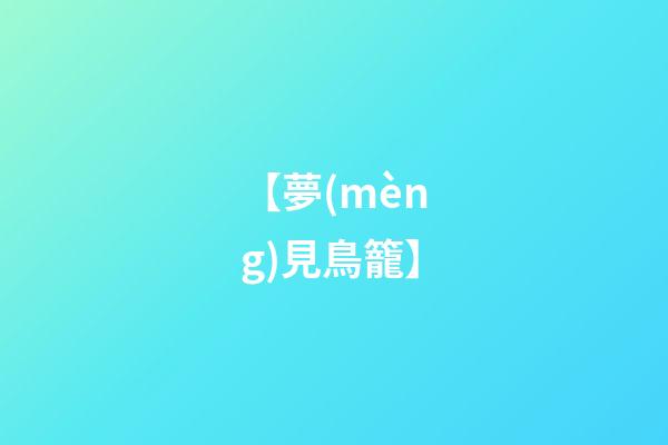 【夢(mèng)見鳥籠】