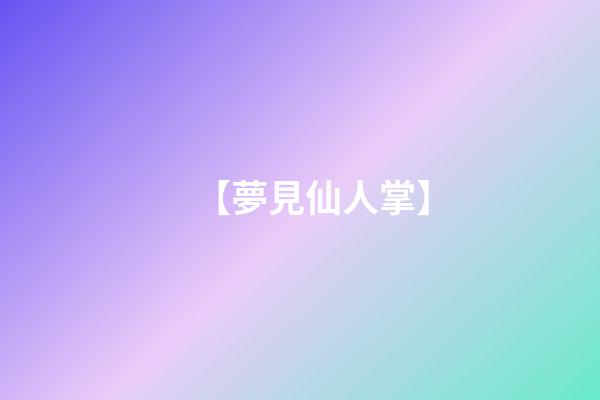 【夢見仙人掌】