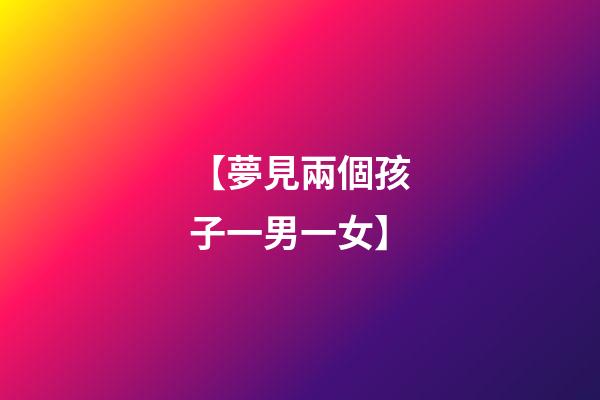 【夢見兩個孩子一男一女】