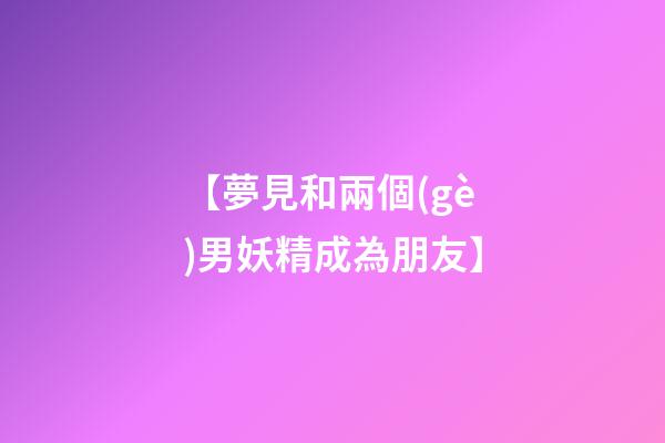 【夢見和兩個(gè)男妖精成為朋友】
