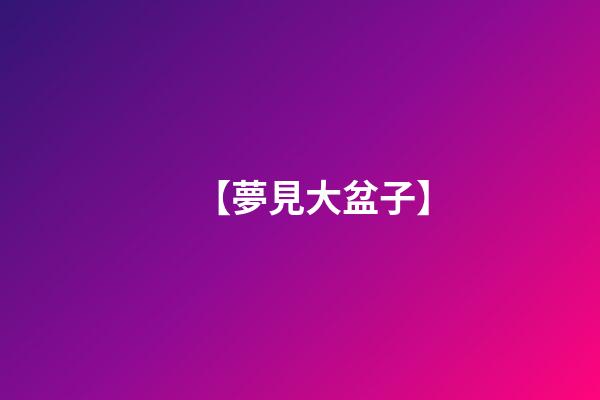 【夢見大盆子】