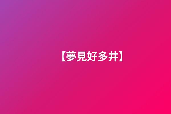 【夢見好多井】