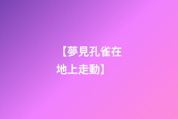 【夢見孔雀在地上走動】