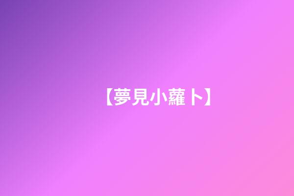 【夢見小蘿卜】