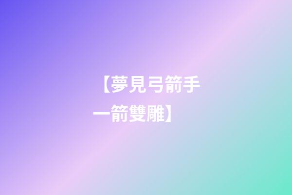 【夢見弓箭手一箭雙雕】