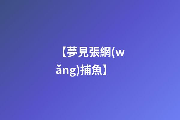 【夢見張網(wǎng)捕魚】