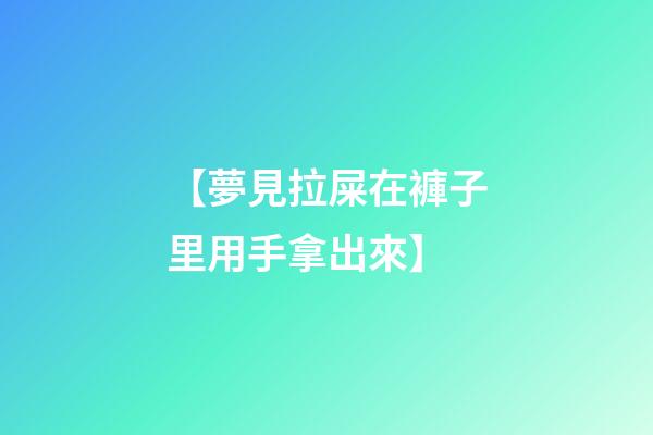 【夢見拉屎在褲子里用手拿出來】