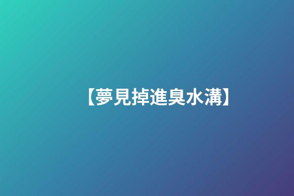 【夢見掉進臭水溝】