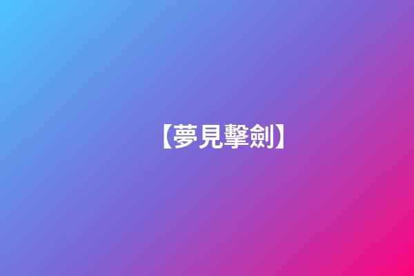 【夢見擊劍】