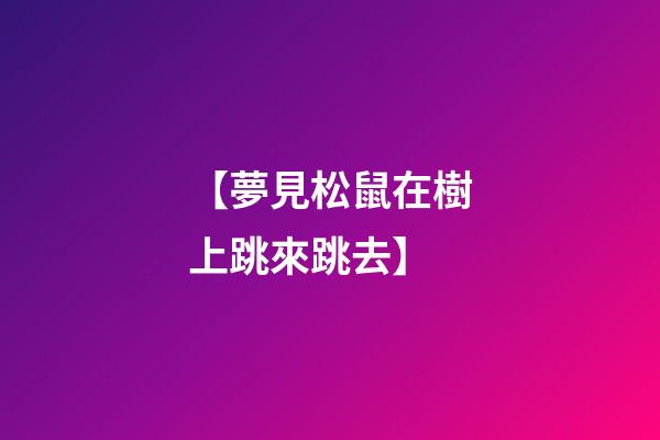 【夢見松鼠在樹上跳來跳去】