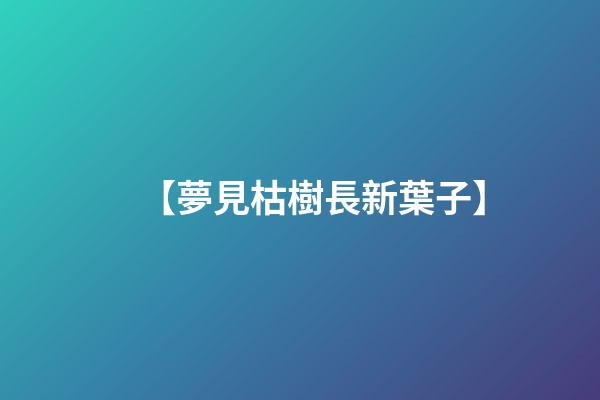【夢見枯樹長新葉子】