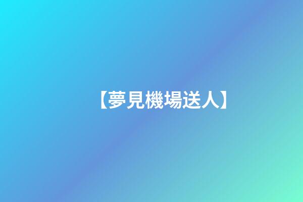 【夢見機場送人】