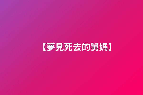【夢見死去的舅媽】