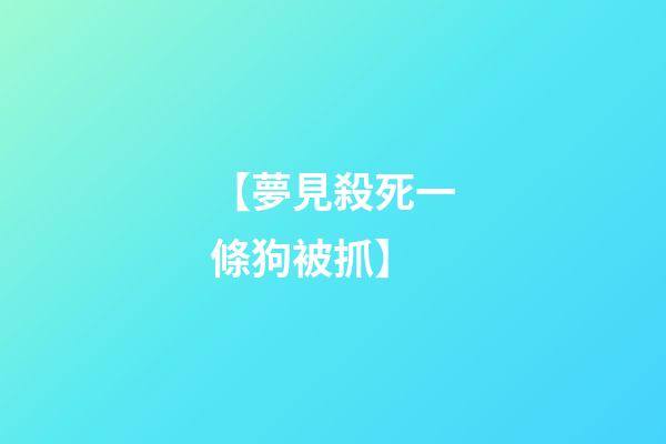 【夢見殺死一條狗被抓】