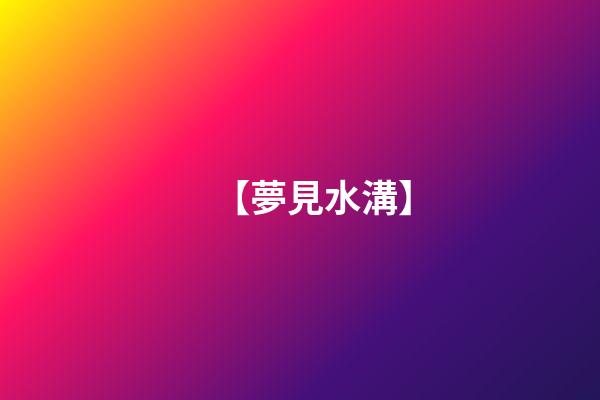 【夢見水溝】