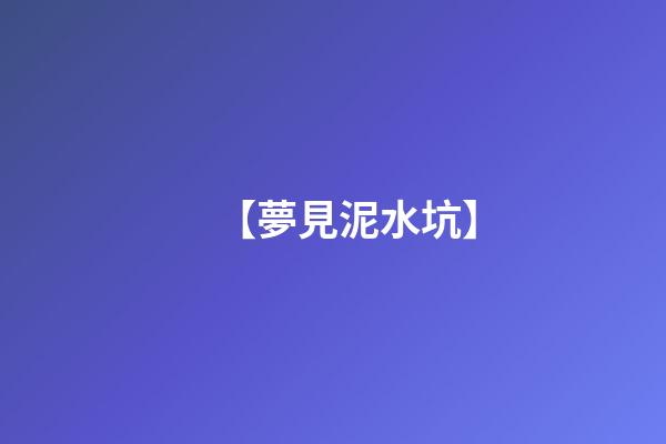 【夢見泥水坑】