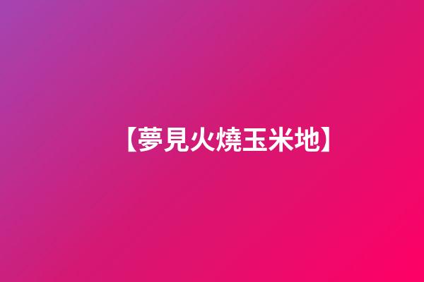 【夢見火燒玉米地】