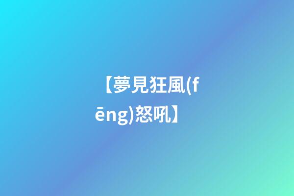 【夢見狂風(fēng)怒吼】