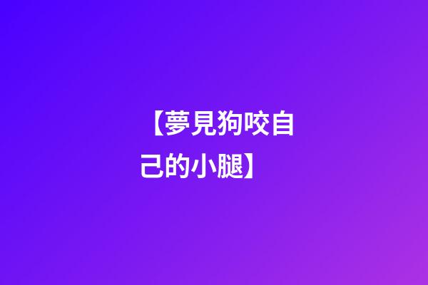 【夢見狗咬自己的小腿】
