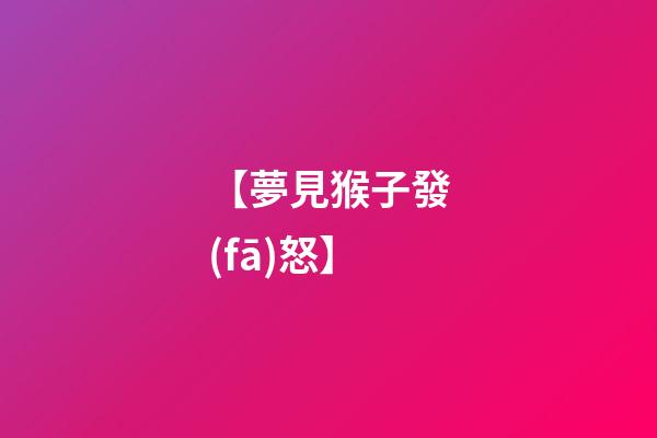 【夢見猴子發(fā)怒】