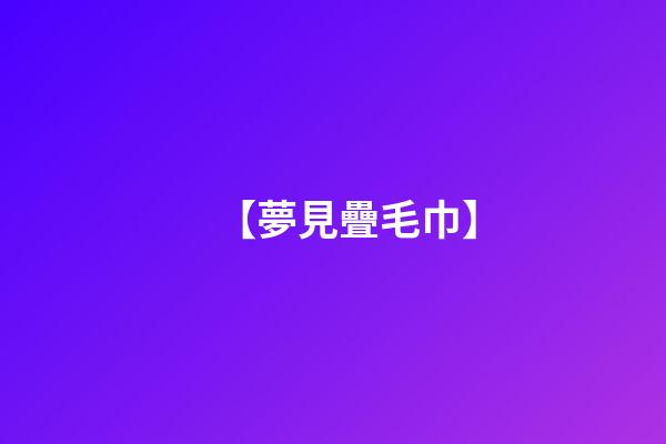 【夢見疊毛巾】