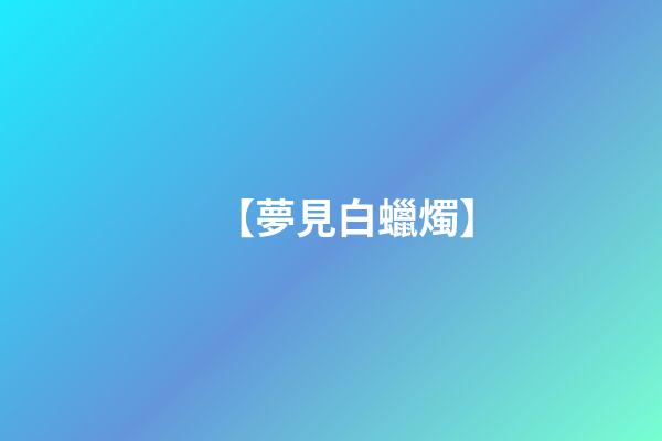 【夢見白蠟燭】