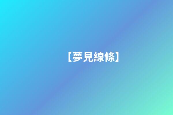 【夢見線條】
