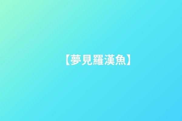 【夢見羅漢魚】