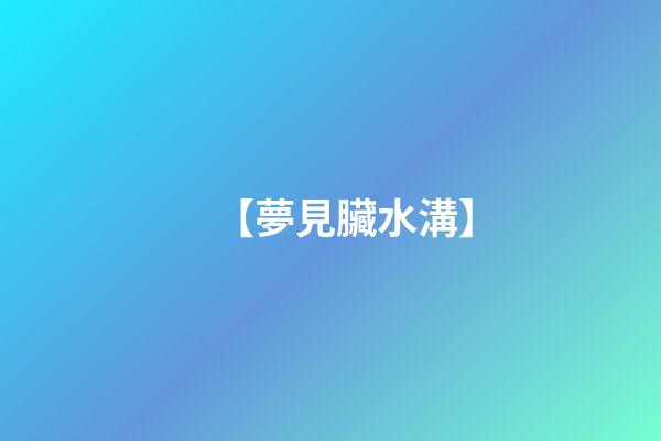 【夢見臟水溝】