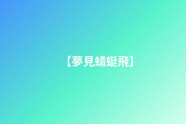 【夢見蜻蜓飛】