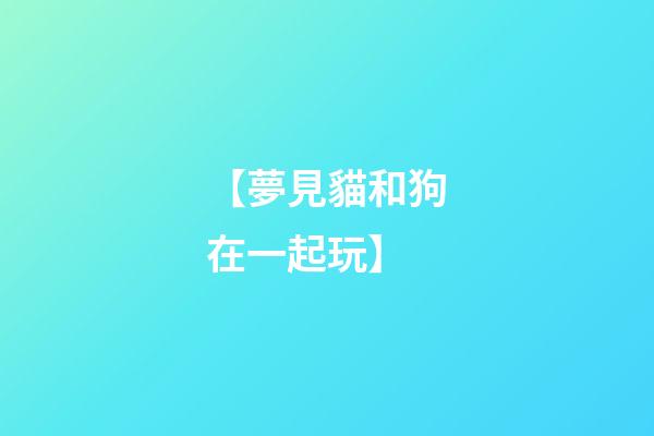 【夢見貓和狗在一起玩】